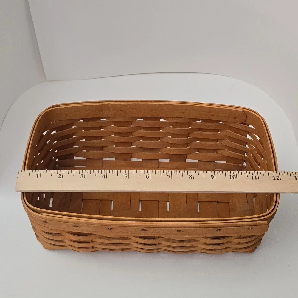 Longaberger 2002 Long Tissue Basket & Lid